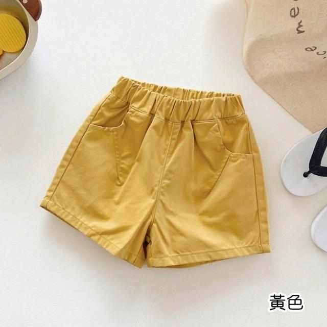【橘魔法】原色斜紋棉休閒短褲 童裝 兒童 男童 女童 卡其褲 短褲 褲子