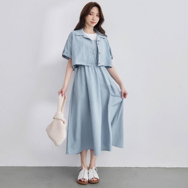 【OB 嚴選】涼感抗UV冰河系兩件式防曬襯衫洋裝 《AB21352-》 適 M~XL