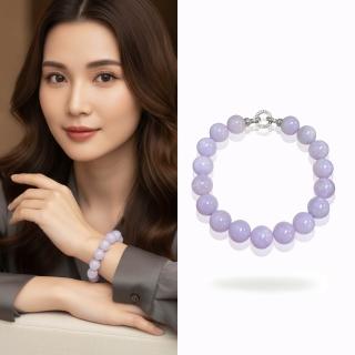 【CC Diamond】天然翡翠A貨 紫羅蘭手串(10-10.5mm)