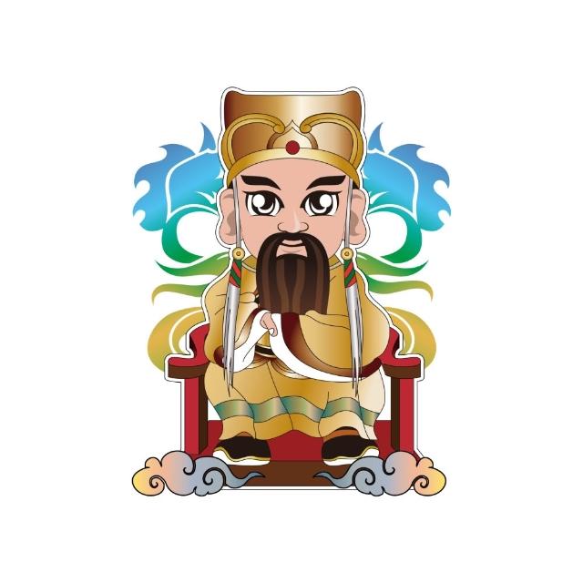 【老食說】神尊發財四寶組 平安發財米 彩繪神尊煎餅 彩繪開運籤詩牛奶棒 元寶關廟麵