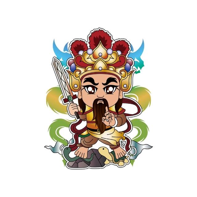 【老食說】神尊發財四寶組 平安發財米 彩繪神尊煎餅 彩繪開運籤詩牛奶棒 元寶關廟麵