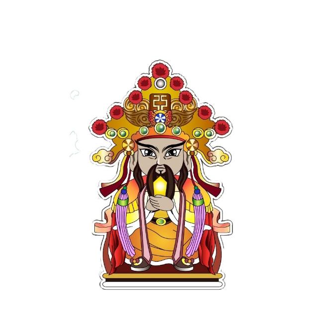 【老食說】神尊發財四寶組 平安發財米 彩繪神尊煎餅 彩繪開運籤詩牛奶棒 元寶關廟麵