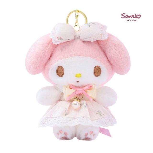 【SANRIO 三麗鷗】精品系列美樂蒂春日午後玩偶吊飾名牌包吊飾小香風鑰匙圈閨蜜女友生日禮物