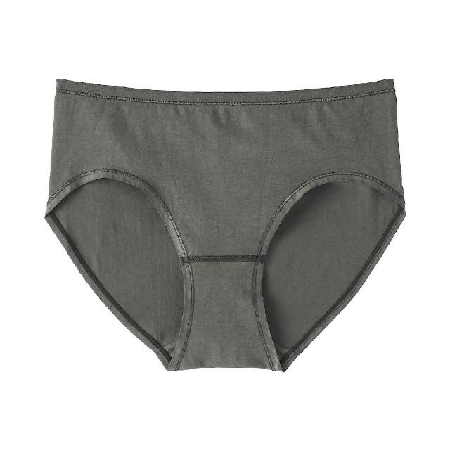 【MUJI 無印良品】女彈性中腰內褲(灰白/深灰/黑色/淺粉/黃橘/淺綠/摩卡棕)