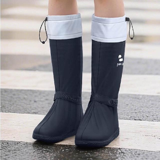 【AFAMIC 艾法】JJ03 全包覆耐磨加厚高筒登山腳套防滑防水雨鞋套(機車鞋套 防水鞋套 防滑鞋套雨鞋套)