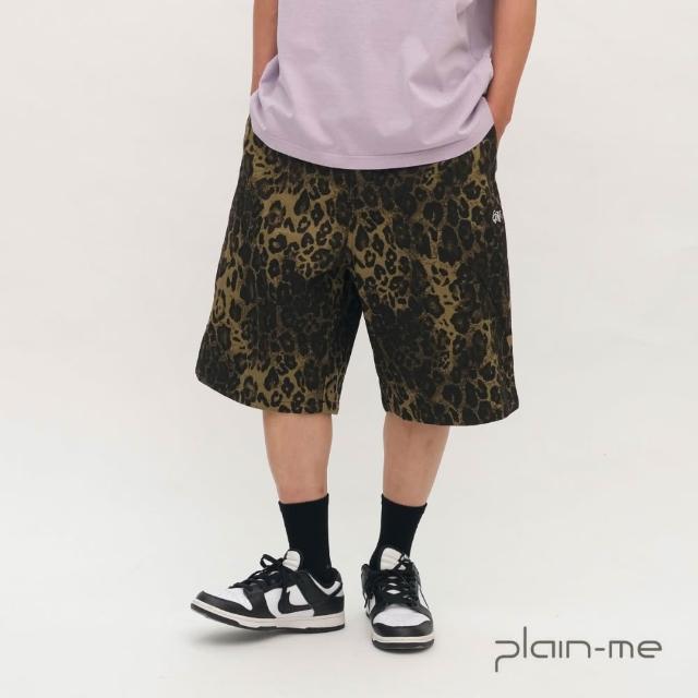 【plain-me】OOPLM 男女款 短褲 花紋 休閒短褲 褲子 寬鬆花紋短褲_OPM1712-262