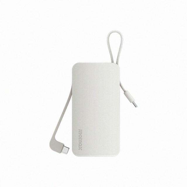 【Momax】10000mAh 行動電源 型號1-Power Vital+ 內建雙USB-C 線 (CCC認證) 中秋送禮