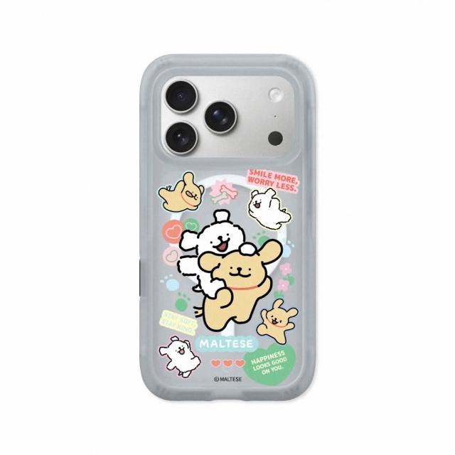 【RHINOSHIELD 犀牛盾】iPhone 18/17/16/15系列AirX 氣墊磁吸防摔手機殼/線條小狗貼紙(線條小狗)