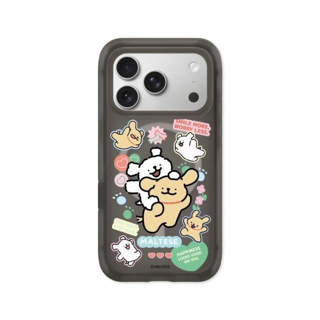 【RHINOSHIELD 犀牛盾】iPhone 18/17/16/15系列AirX 氣墊磁吸防摔手機殼/線條小狗貼紙(線條小狗)