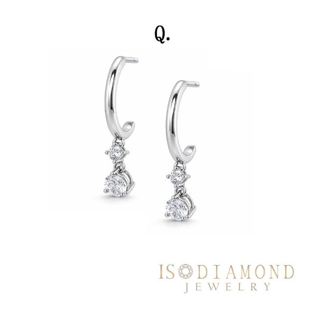 【IS DIAMOND】買一送一 50分 極美D色 滿鑽鑽石項鍊/手鍊/耳環 任選 馬蹄 十字(培育鑽石) 送天然珍珠手鍊