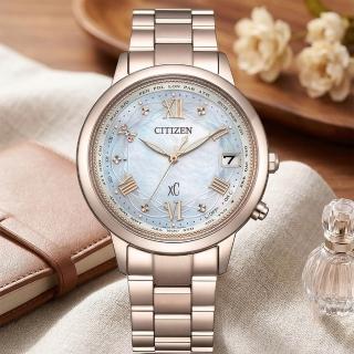 【CITIZEN 星辰】XC Hebe田馥甄廣告款 花嫁 台灣限定款 鈦 光動能電波女錶 送禮 禮物 推薦(CB1135-52D)