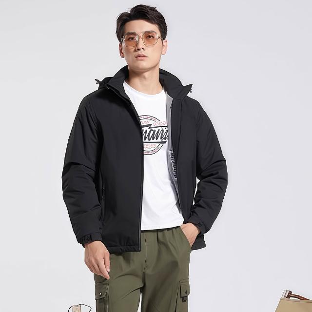 【初色】出清品 休閒風加絨保暖防風防潑水抽繩連帽長袖風衣男女款外套-共2款6色-16827(M-4XL可選/快速出貨)