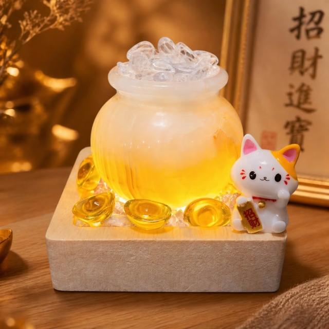 瑰麗寶】天然水晶招財貓聚財能量甕- momo購物網- 好評推薦-2026年9月