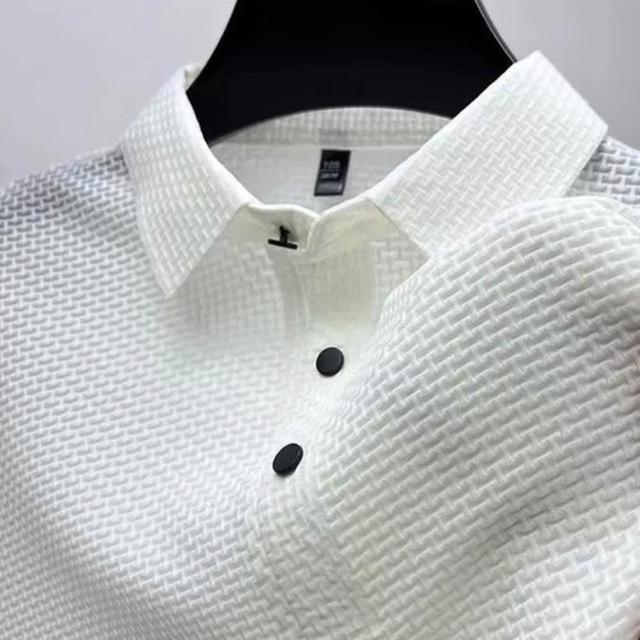 【巴黎精品】現貨限搶 男POLO衫高爾夫球衫夏季薄款冰絲涼感速乾短袖上衣(男裝吸濕排汗男襯衫3款b7a2 B)