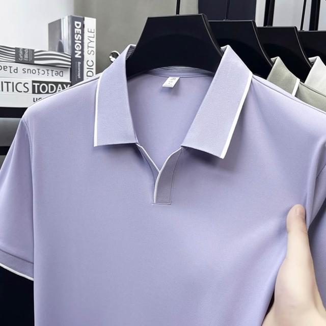【巴黎精品】現貨+預購 男POLO衫高爾夫球衫夏季薄款冰絲涼感速乾短袖上衣(男裝吸濕排汗男襯衫3款b7a2)