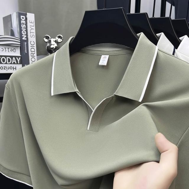 【巴黎精品】現貨+預購 男POLO衫高爾夫球衫夏季薄款冰絲涼感速乾短袖上衣(男裝吸濕排汗男襯衫3款b7a2)