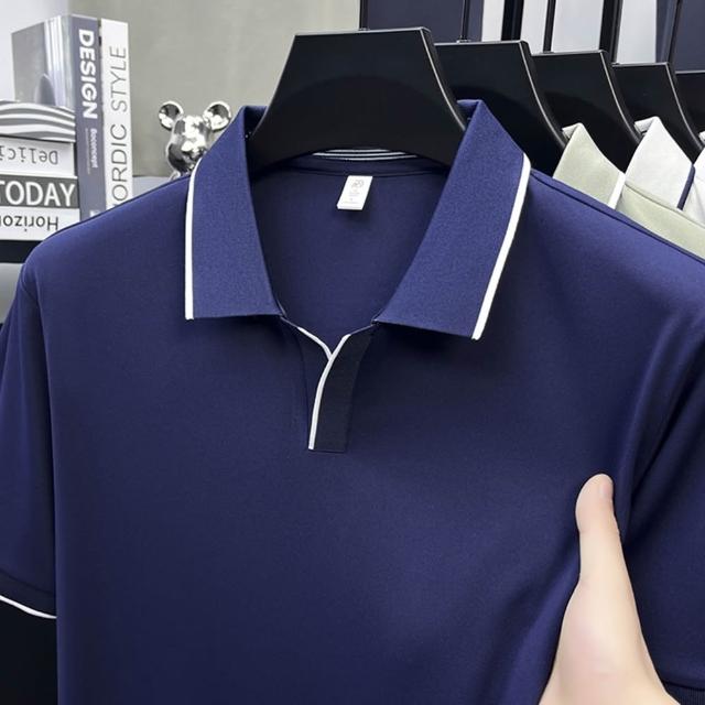 【巴黎精品】現貨+預購 男POLO衫高爾夫球衫夏季薄款冰絲涼感速乾短袖上衣(男裝吸濕排汗男襯衫3款b7a2)