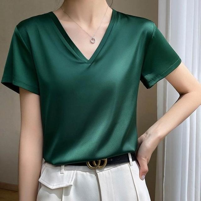 【巴黎精品】現貨限搶 頂級法式絲質上衣緞面背心名媛絲綢冰絲襯衫天絲無袖女T恤(純色3款a1iz25 B)