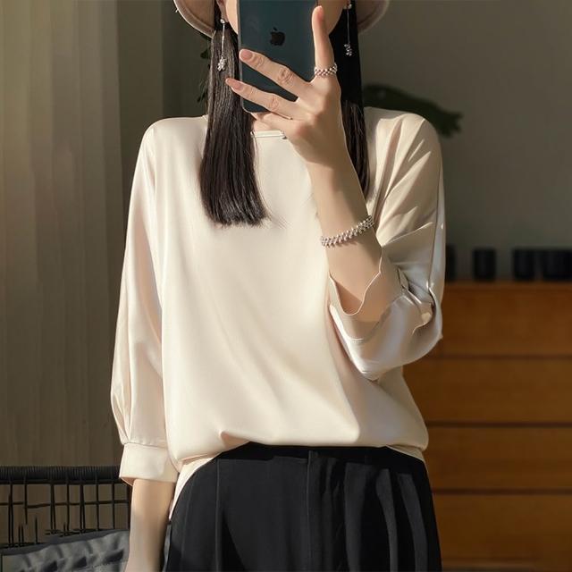 【巴黎精品】現貨限搶 頂級法式絲質上衣緞面背心名媛絲綢冰絲襯衫天絲無袖女T恤(純色3款a1iz25 B)