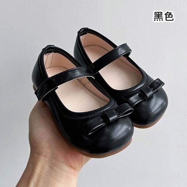 【橘魔法】女童復古素色蝴蝶結公主鞋 兒童 童鞋 公主鞋 平底鞋 娃娃鞋 皮鞋 鞋子 萬聖節 禮服