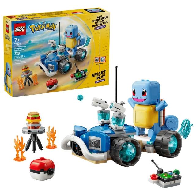 【LEGO 樂高】寶可夢 Smart play 智能磚塊系列 傑尼龜警車 新御三家 潤水鴨 新葉喵 小火鱷 #72156#72158