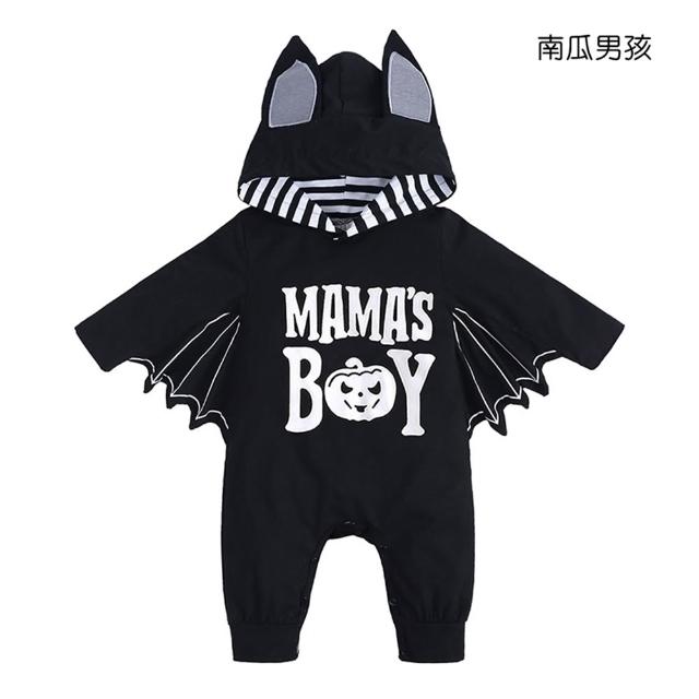 【橘魔法】萬聖插圖蝙蝠翅膀長袖連身包屁衣 男童 女童 兒童 童裝 萬聖節 連體衣 角色扮演 裝扮 表演