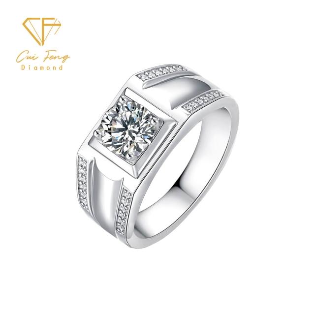 【CF Diamond】七夕情人節｜閃耀莫桑鑽系列 (生日禮物 1克拉 男戒 女戒 項鍊 戒指 耳環 莫桑鑽 培育鑽)