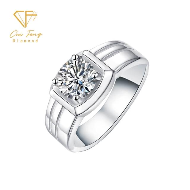 【CF Diamond】七夕情人節｜閃耀莫桑鑽系列 (生日禮物 1克拉 男戒 女戒 項鍊 戒指 耳環 莫桑鑽 培育鑽)