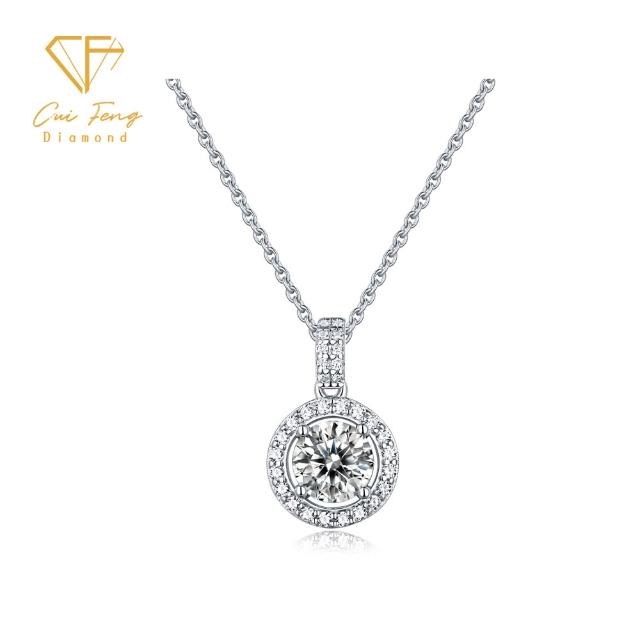 【CF Diamond】七夕情人節｜閃耀莫桑鑽系列 (生日禮物 1克拉 男戒 女戒 項鍊 戒指 耳環 莫桑鑽 培育鑽)