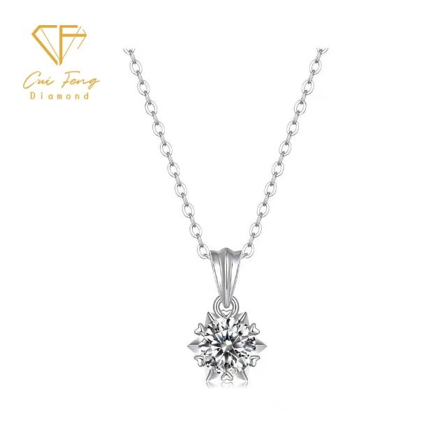 【CF Diamond】七夕情人節｜閃耀莫桑鑽系列 (生日禮物 1克拉 男戒 女戒 項鍊 戒指 耳環 莫桑鑽 培育鑽)