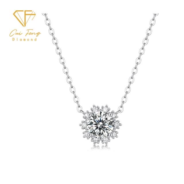 【CF Diamond】七夕情人節｜閃耀莫桑鑽系列 (生日禮物 1克拉 男戒 女戒 項鍊 戒指 耳環 莫桑鑽 培育鑽)