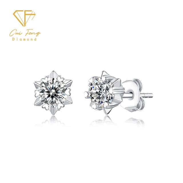 【CF Diamond】七夕情人節｜閃耀莫桑鑽系列 (生日禮物 1克拉 男戒 女戒 項鍊 戒指 耳環 莫桑鑽 培育鑽)