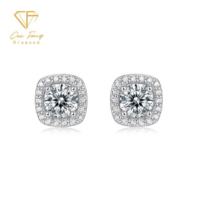 【CF Diamond】七夕情人節｜閃耀莫桑鑽系列 (生日禮物 1克拉 男戒 女戒 項鍊 戒指 耳環 莫桑鑽 培育鑽)