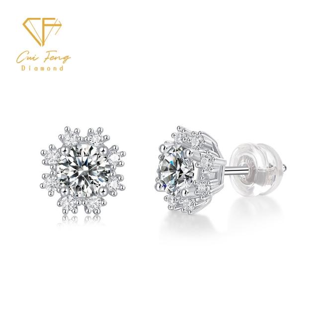 【CF Diamond】七夕情人節｜閃耀莫桑鑽系列 (生日禮物 1克拉 男戒 女戒 項鍊 戒指 耳環 莫桑鑽 培育鑽)