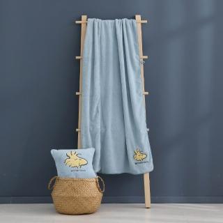 【HOYACASA 禾雅寢具】史努比聯名系列-兩用刺繡抱枕吸水浴巾組-胡士托款