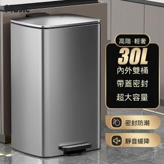 廚房垃圾桶家用新款不鏽鋼腳踏式大號 10L垃圾桶 附蓋高檔輕奢大容量紙簍 CKY
