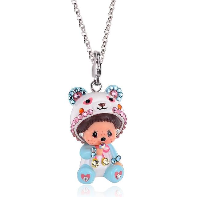 【Monchhichi】蒙奇奇 可愛動物 夢幻寶貝 吊墜項鍊(小寶款 娃娃吊飾 鎖骨項鍊 項鍊墜子 萌趣趣 夢奇奇)