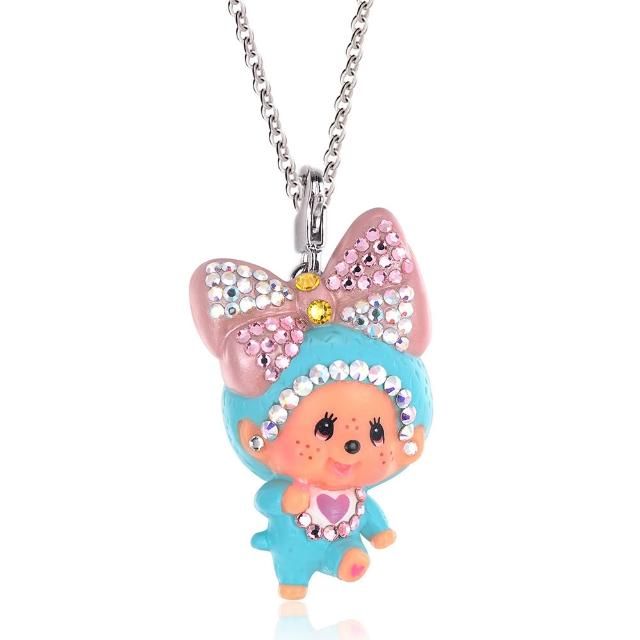 【Monchhichi】蒙奇奇 可愛動物 夢幻寶貝 吊墜項鍊(小寶款 娃娃吊飾 鎖骨項鍊 項鍊墜子 萌趣趣 夢奇奇)