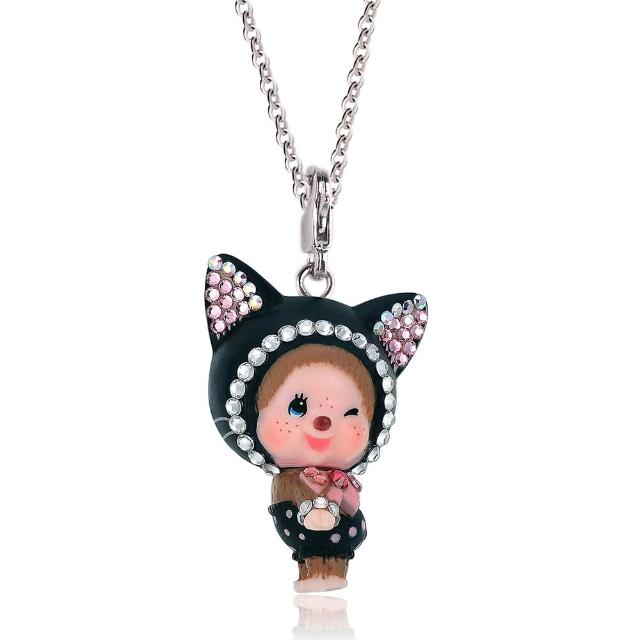 【Monchhichi】蒙奇奇 可愛動物 夢幻寶貝 吊墜項鍊(小寶款 娃娃吊飾 鎖骨項鍊 項鍊墜子 萌趣趣 夢奇奇)