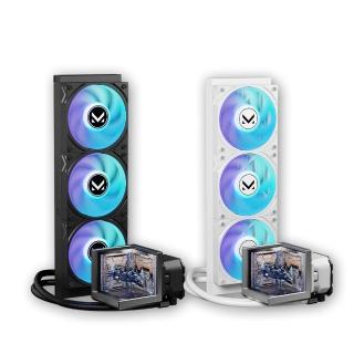【TCOMAS】鈦鉭 EXIT D3 360 ARGB CPU一體式水冷散熱器 黑色/白色 (三面裸視3D /TDP300W/冷排高壓風扇)