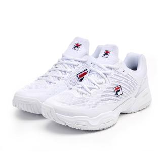 【FILA】AXILUS PRO 4 中性網球鞋-白/紅/丈青 (4-T501A-101)