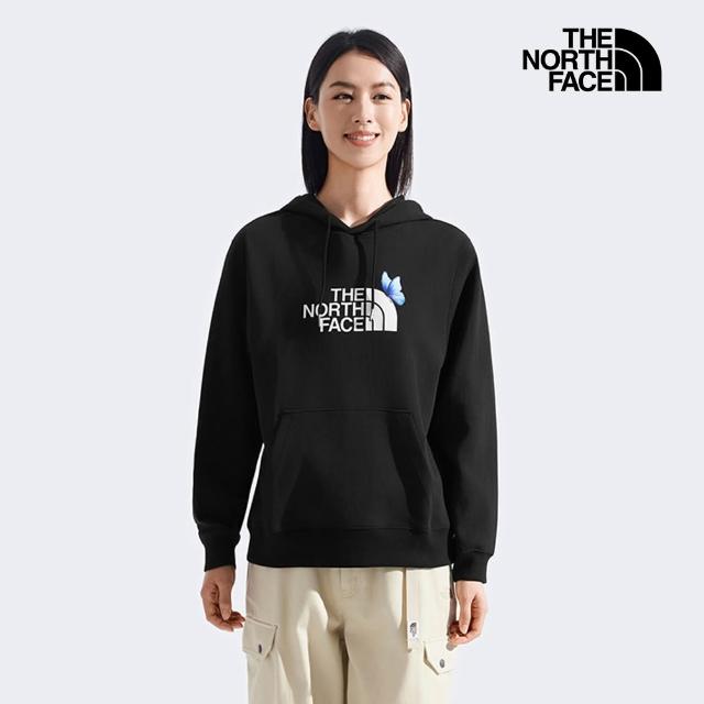 【The North Face】男女款LOGO印花長袖帽T/大學T (多色可選)