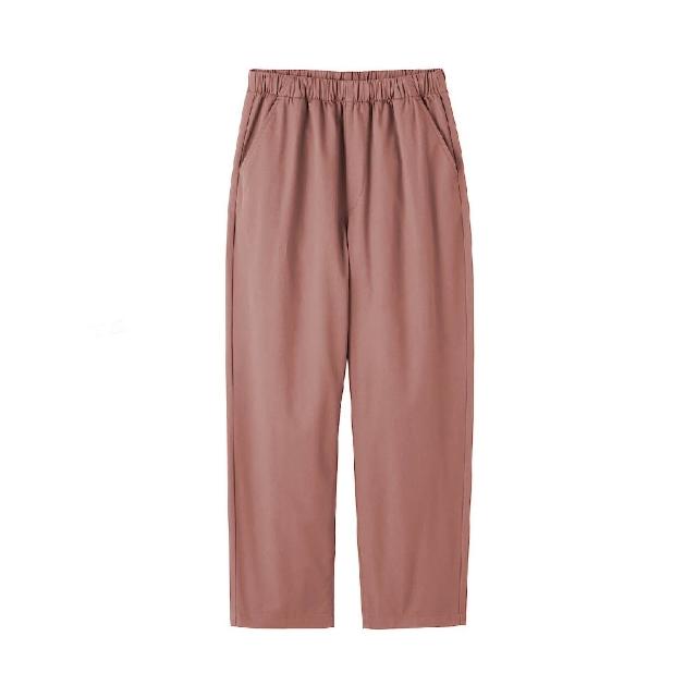 【MUJI 無印良品】女水洗棉舒適錐形褲(黑色/米色/煙燻粉/卡其綠)