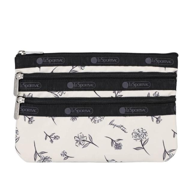 【Lesportsac】2026秋季新品 3-Zip Cosmetic 三層拉鍊化妝包(7158)