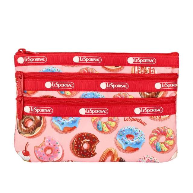 【Lesportsac】2026秋季新品 3-Zip Cosmetic 三層拉鍊化妝包(7158)
