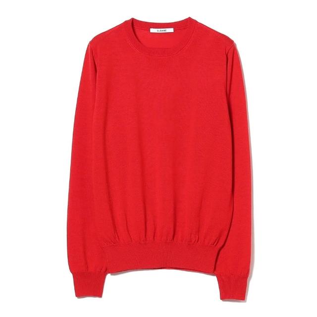 【BEAMS】官方旗艦館 SLOANE / 女裝 14G 圓領 毛衣