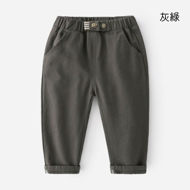 【橘魔法】腰扣造型鬆緊褲頭休閒褲 兒童 童裝 小童 中童 男童 卡其褲 長褲 褲子