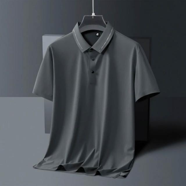 【米蘭精品】現貨限搶 POLO衫男短袖上衣高彈力涼爽男裝短袖T恤高爾夫球衫排汗男襯衫(冰絲男裝5色t1kw38 B)