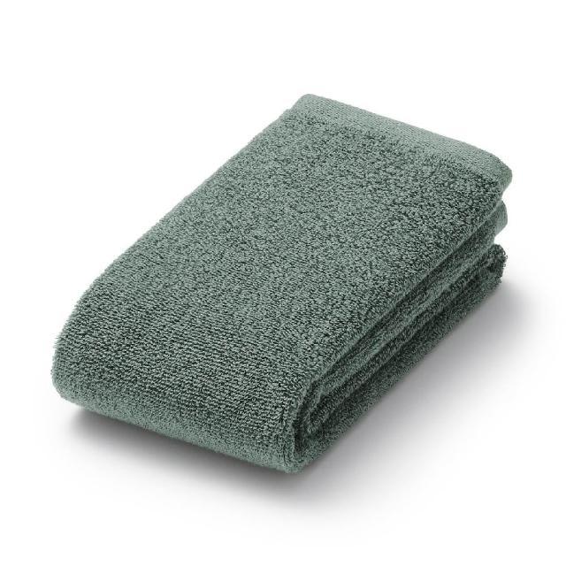 【MUJI 無印良品】棉圈絨雙線織面用巾/可吊掛(柔白/灰色/綠色/粉米/墨黑)成品尺寸:W34×L85 cm
