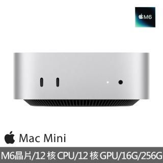【Apple】2026 Mac mini M6晶片 12核心CPU與12核心GPU 16G/256G SSD/Gigabit 乙太網路(MHQK4TA/A)